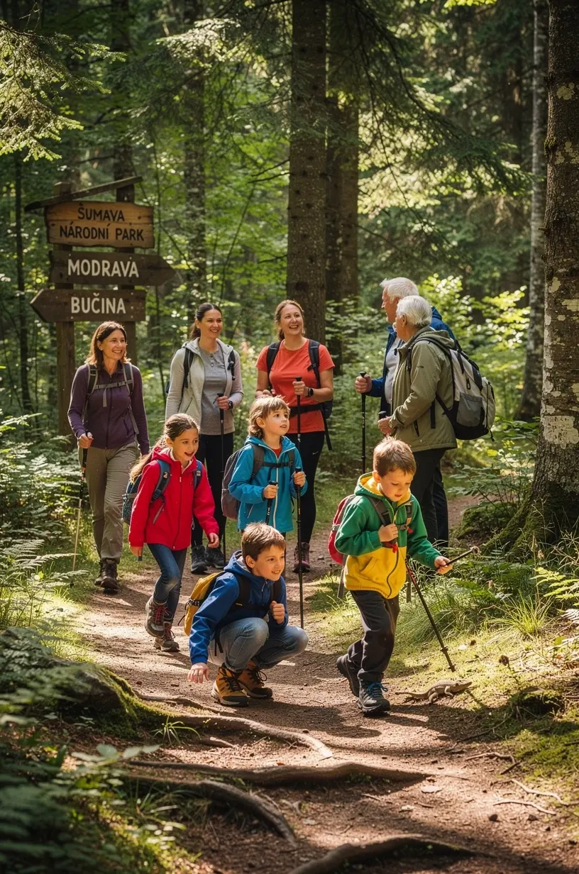 Cyclists enjoying a community park trail together.