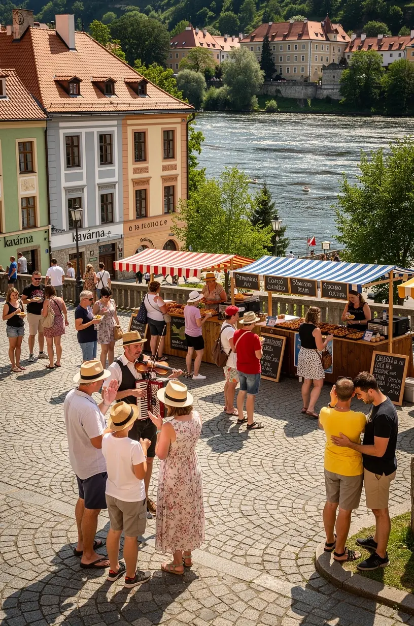 Visitors exploring historical parks via light tourism